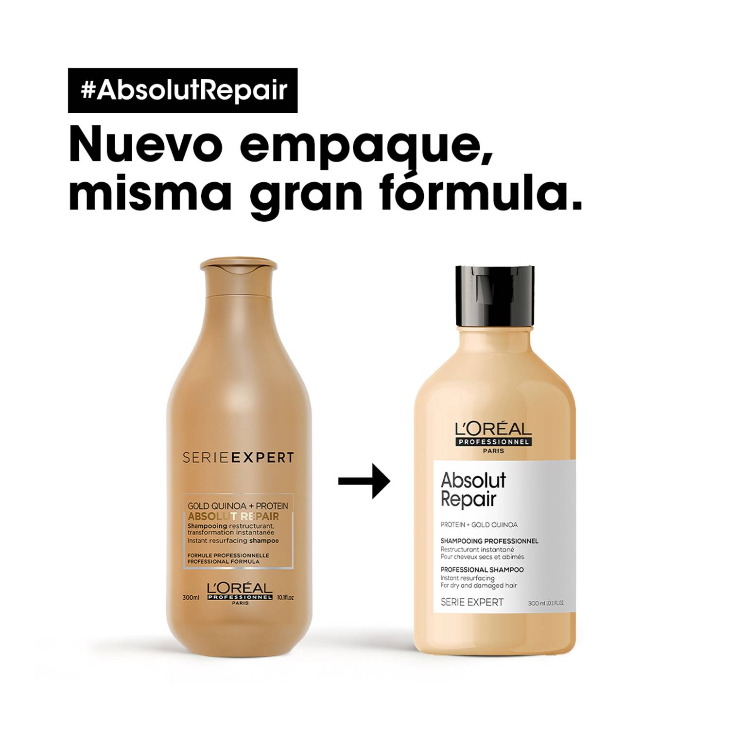 1. Shampoo Reparacion Absolut Repair Serie Expert 300ml - Imagen 2