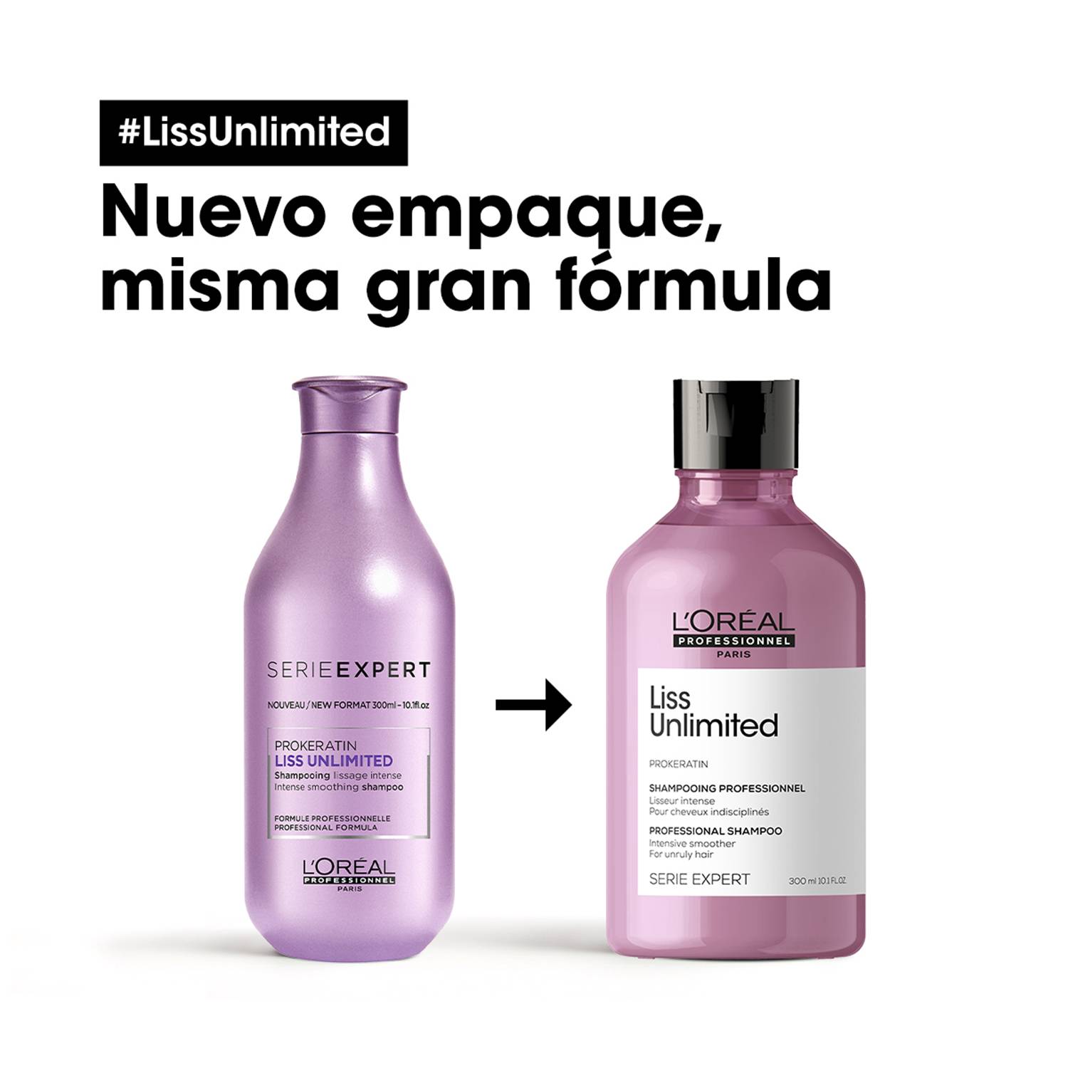 1. Shampoo Cabello Indisciplinado Liss Unlimited Serie Expert 300ml - Imagen 2