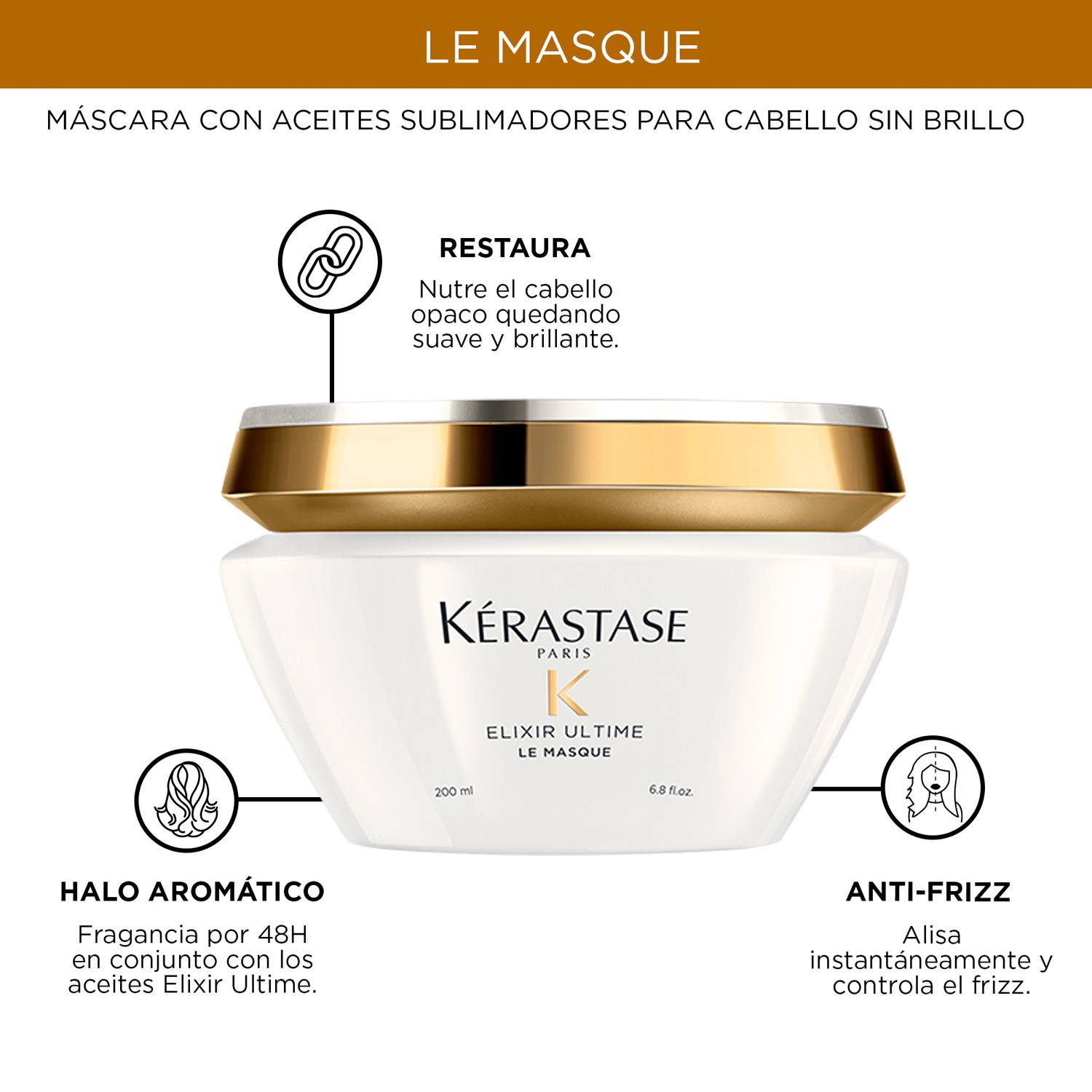 2. Mascarilla Elixir Ultime 200 ml: Cabello con brillo intenso - Imagen 2