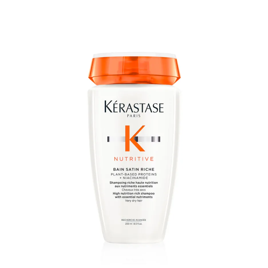 1. Shampoo Altamente Nutritivo e Hidratante Bain Satin Riche Kérastase 250ml Para Cabello Muy Seco