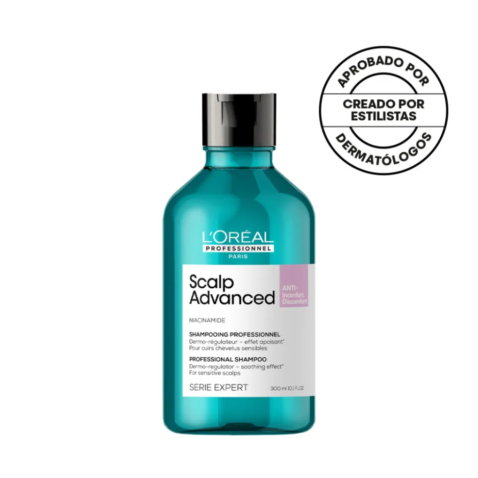 1. Shampoo Anti-Malestar para Cuero Cabelludo Sensible Scalp Advanced L’Oreal Serie Expert 300ml