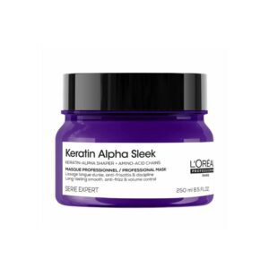 Paso 3 - Mascarilla Disciplinante Nutritiva Anti Frizz y Control Volumen Keratin Alpha Sleek L’Oreal Serie Expert 200ml