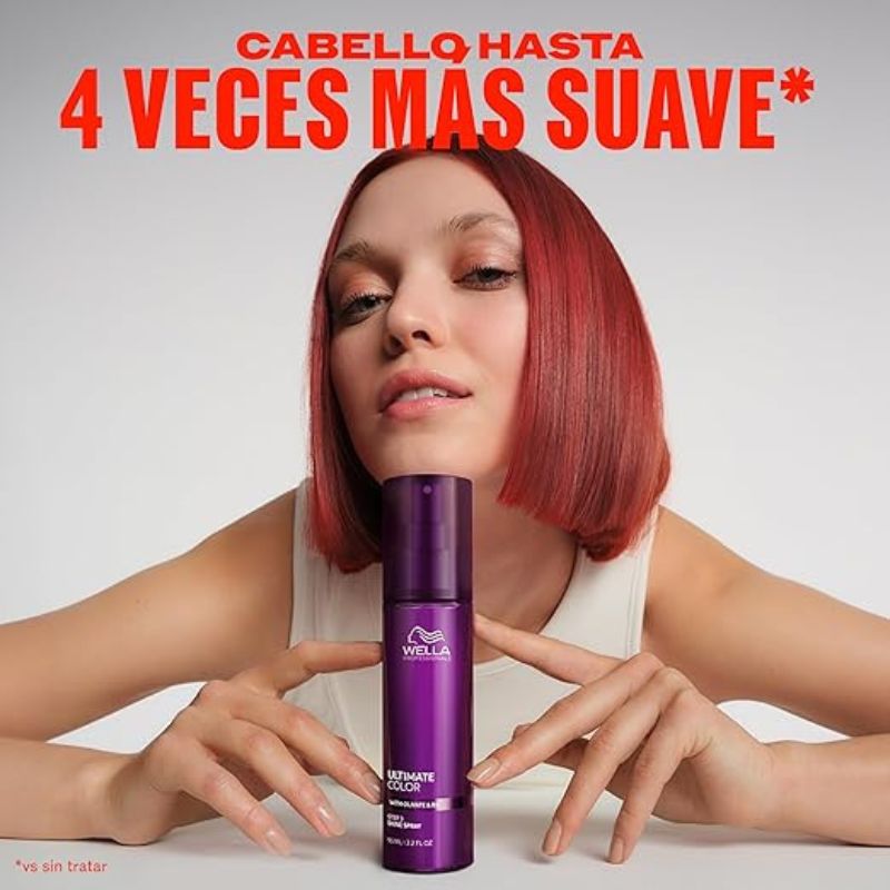 (Paso 3) Spray de Brillo y Protección de Color Wella Ultimate Color 95 ml - Imagen 4