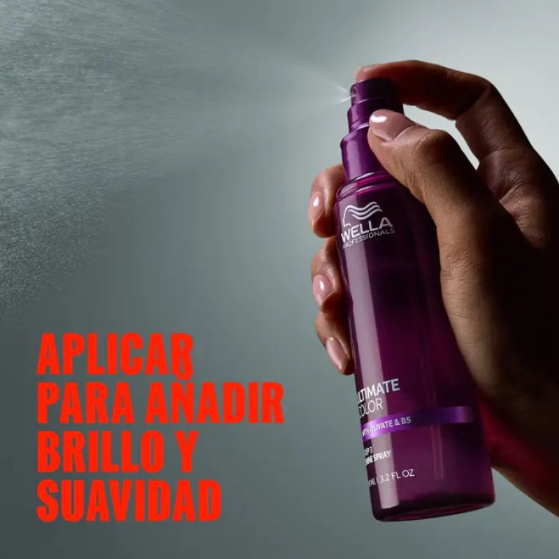 (Paso 3) Spray de Brillo y Protección de Color Wella Ultimate Color 95 ml - Imagen 3
